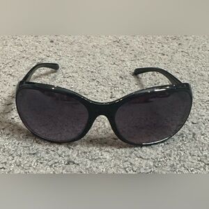 Black Oversized Oval Sunglasses Retro